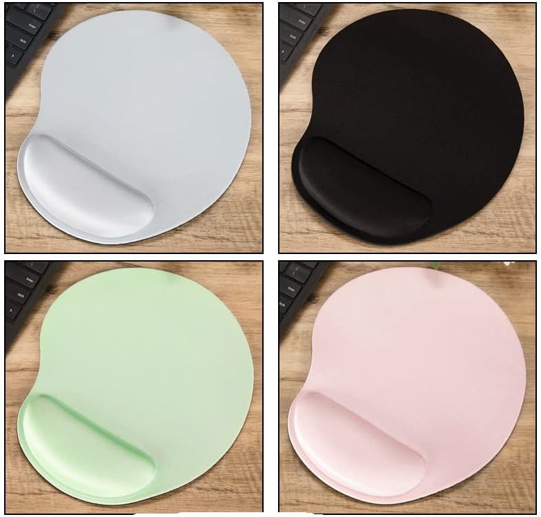 LLLSSS Solid Color Large Curved Mouse Pad Wrist Rest Mousepad Gaming Office Mat for Desktop Laptop for Gaming PC(Black) - Image 2