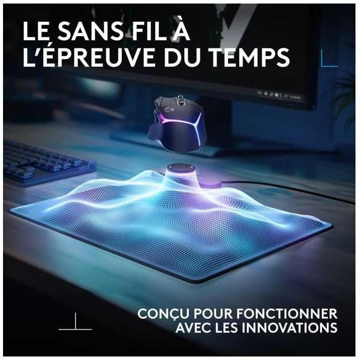 Logitech G POWERPLAY 2 Wireless Charging Mouse Pad for Compatible Gaming Mice, 34.5 X 28.4 cm (13.5 x 11.2 inches), 3.5 mm Height, for PC\/Mac - Black - Image 4