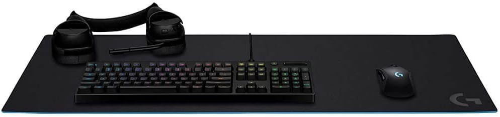 Logitech G840 XL Cloth Gaming Mouse Pad, Thin Pad, Stable Rubber Base, Performance-tuned Moderate surface friction, Durable tube for transport - Black - Image 3