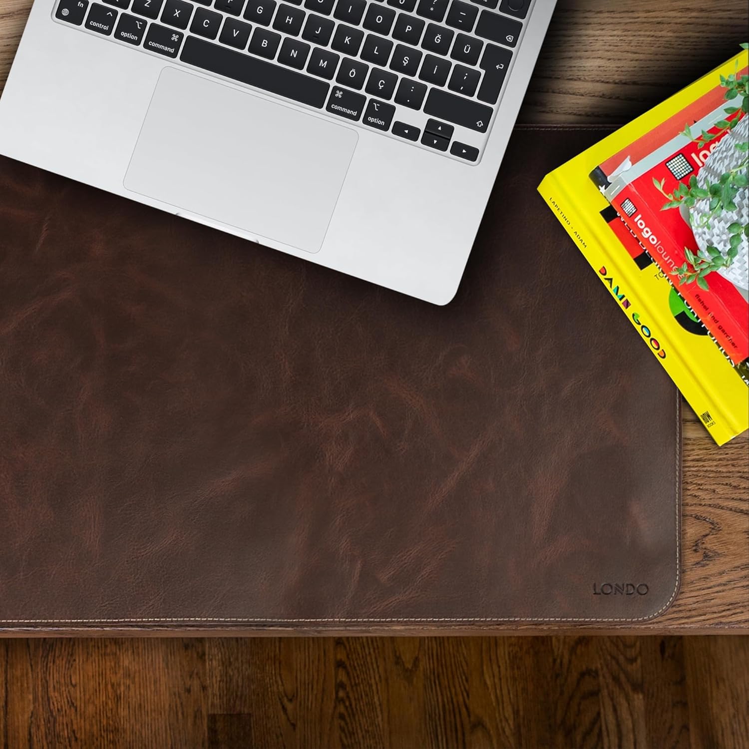 Londo Top Grain Leather Extended Mouse Pad \u2013 Large Desk Mat for Office & Gaming, Smooth Writing Surface, Non-Slip Base, Durable & Stylish Workspace Accessory - Image 3