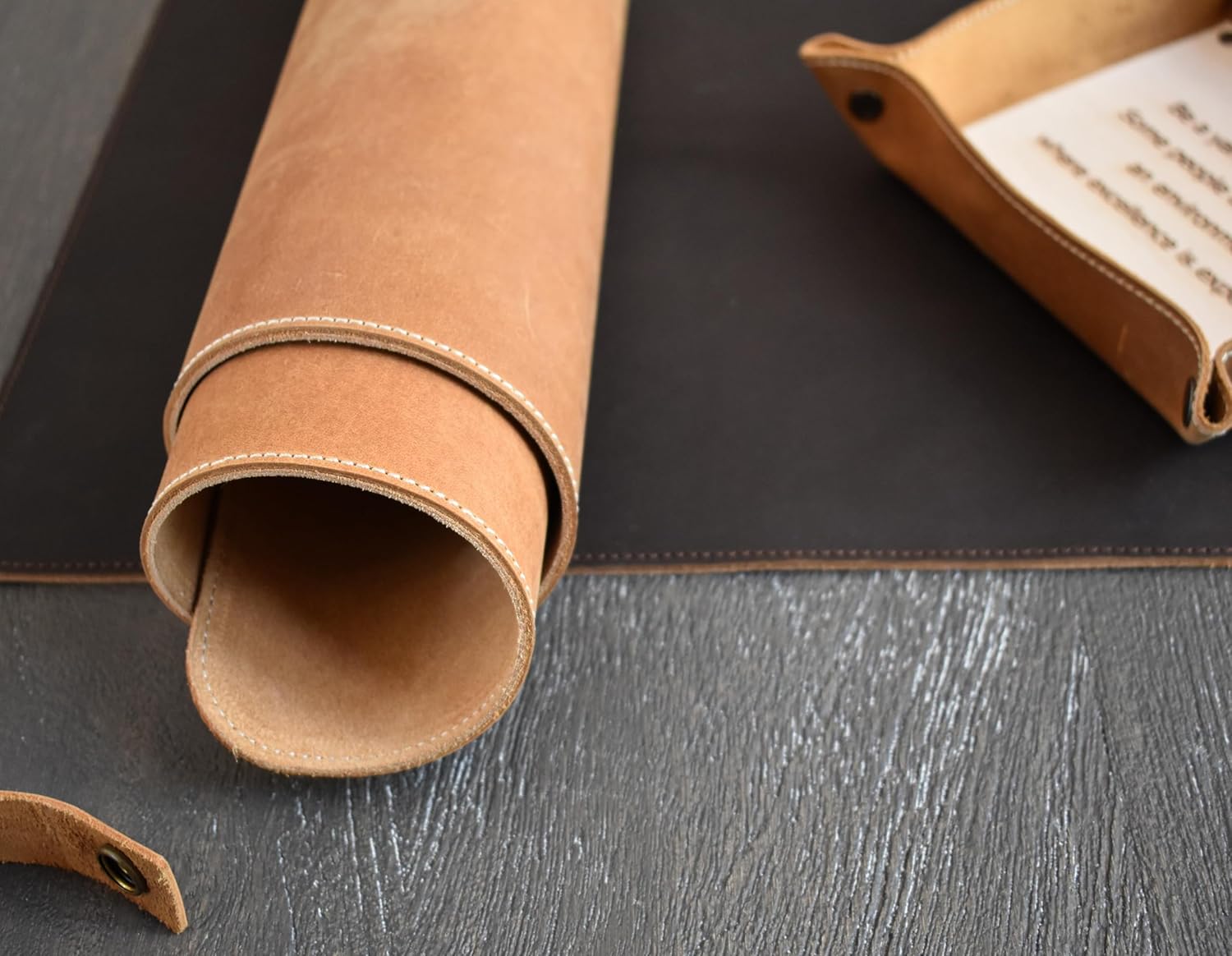 MAKEinCRAFT Custom Leather Mouse pad Personalised Mouse pad - Durable Leather -Leather Mouse Pad - Tech Accessories\u2026 (15x30 Inch, Dark Brown) - Image 7