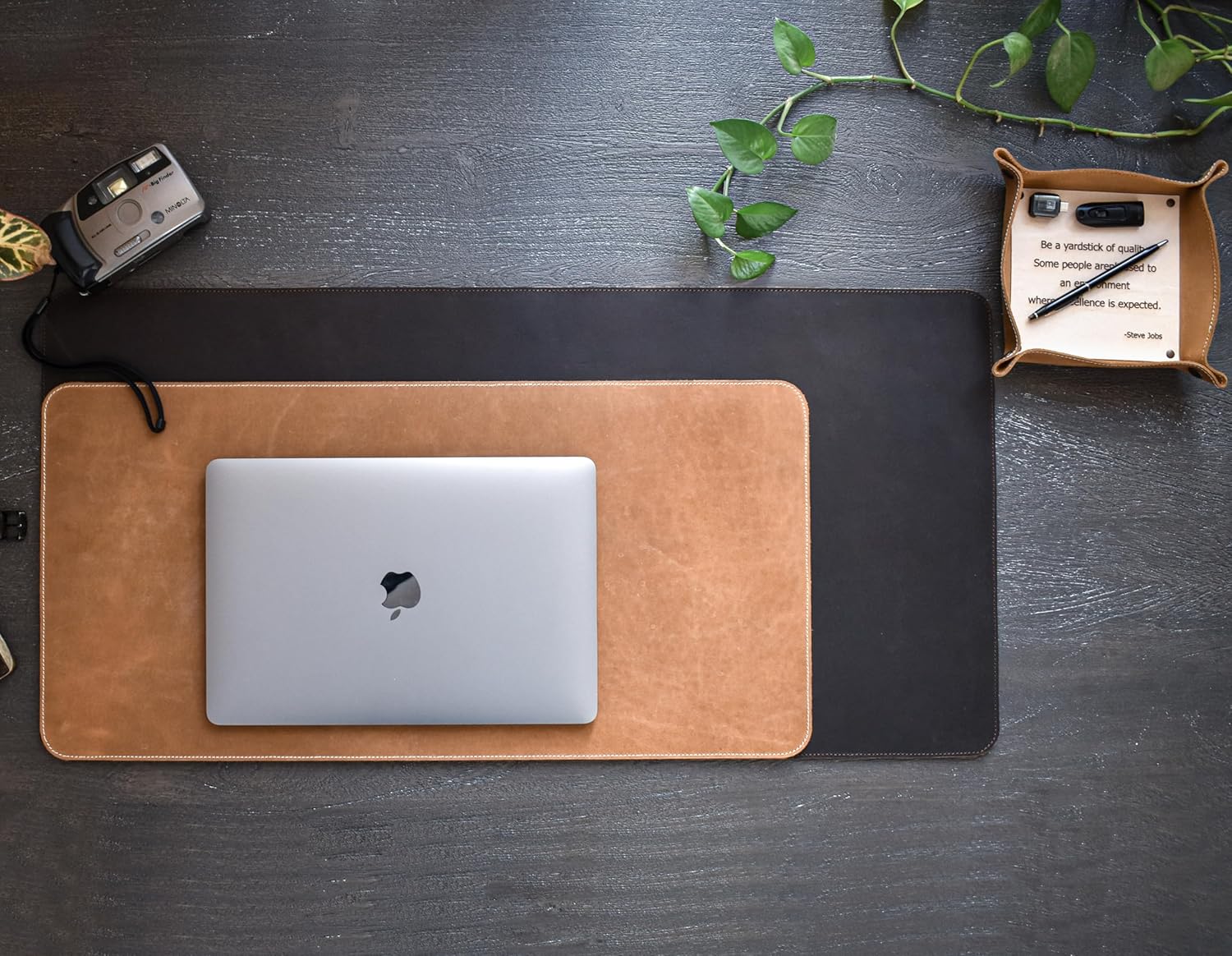 MAKEinCRAFT Custom Leather Mouse pad Personalised Mouse pad - Durable Leather -Leather Mouse Pad - Tech Accessories\u2026 (15x30 Inch, Dark Brown) - Image 6