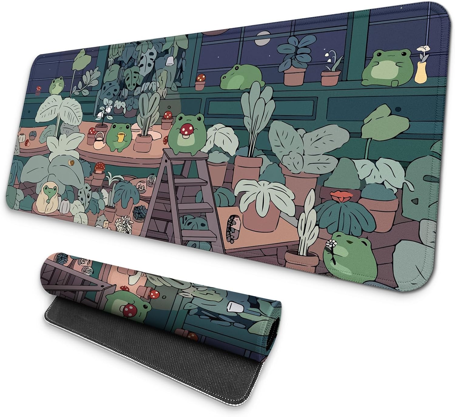 MAY FLOWER Large Gaming Mouse Pad, Full Keyboard Mat, Long Laptop Mousepad, Computer Mouse Mat for Home and Office, Anti-Slip Rubber Base, 31.5 x 11.8 Inches (Grey White Topographic Map) - Image 13