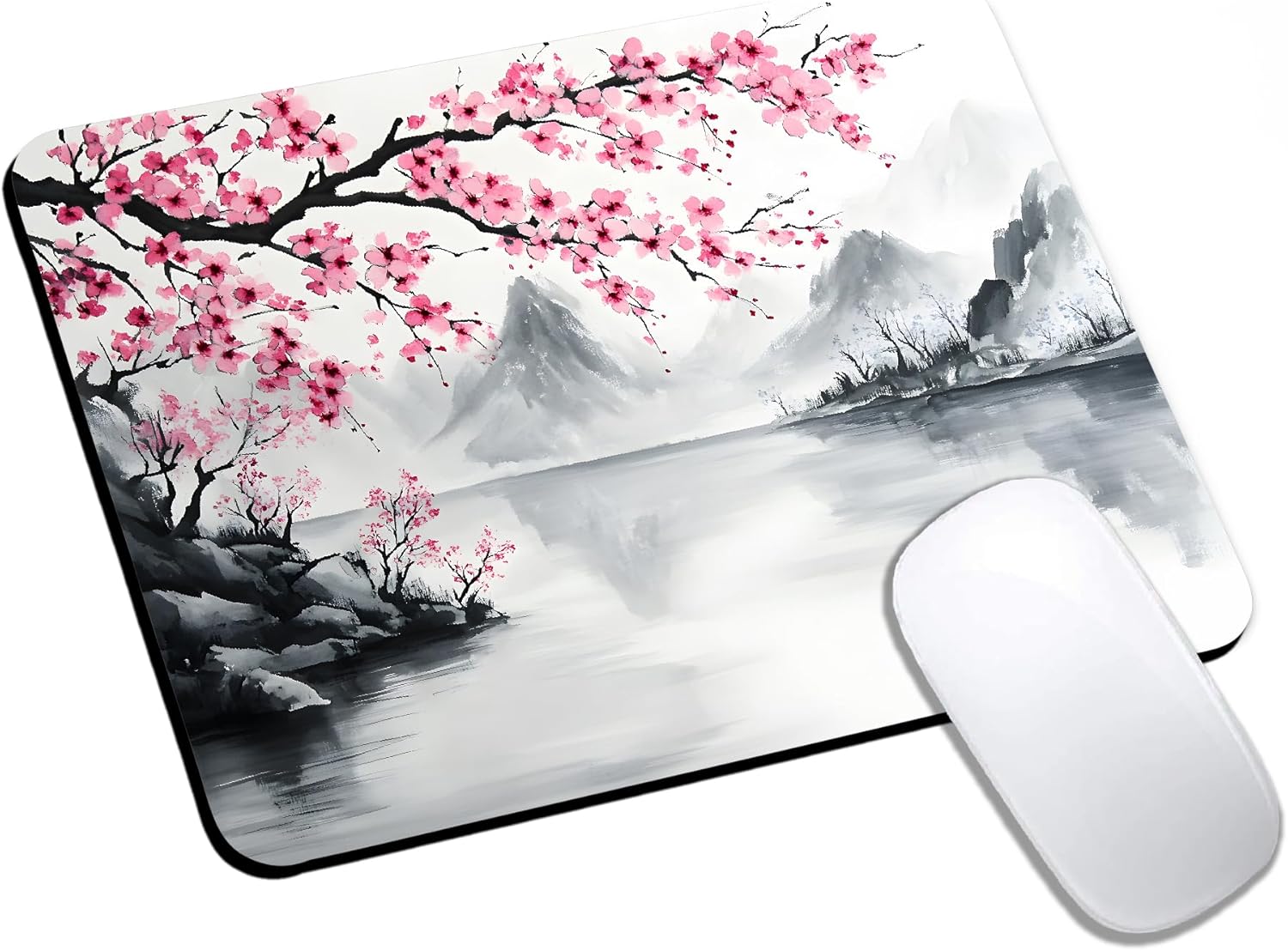 Mouse Pad, Cute Abstract Mountain Forest Mouse Pads for Desk, 9.5" x 7.9" Non-Slip Rubber Base Computer Mousepad with Women, Portable Square Design for Wireless Mouse and Pad Laptop Office & Travel - Image 13