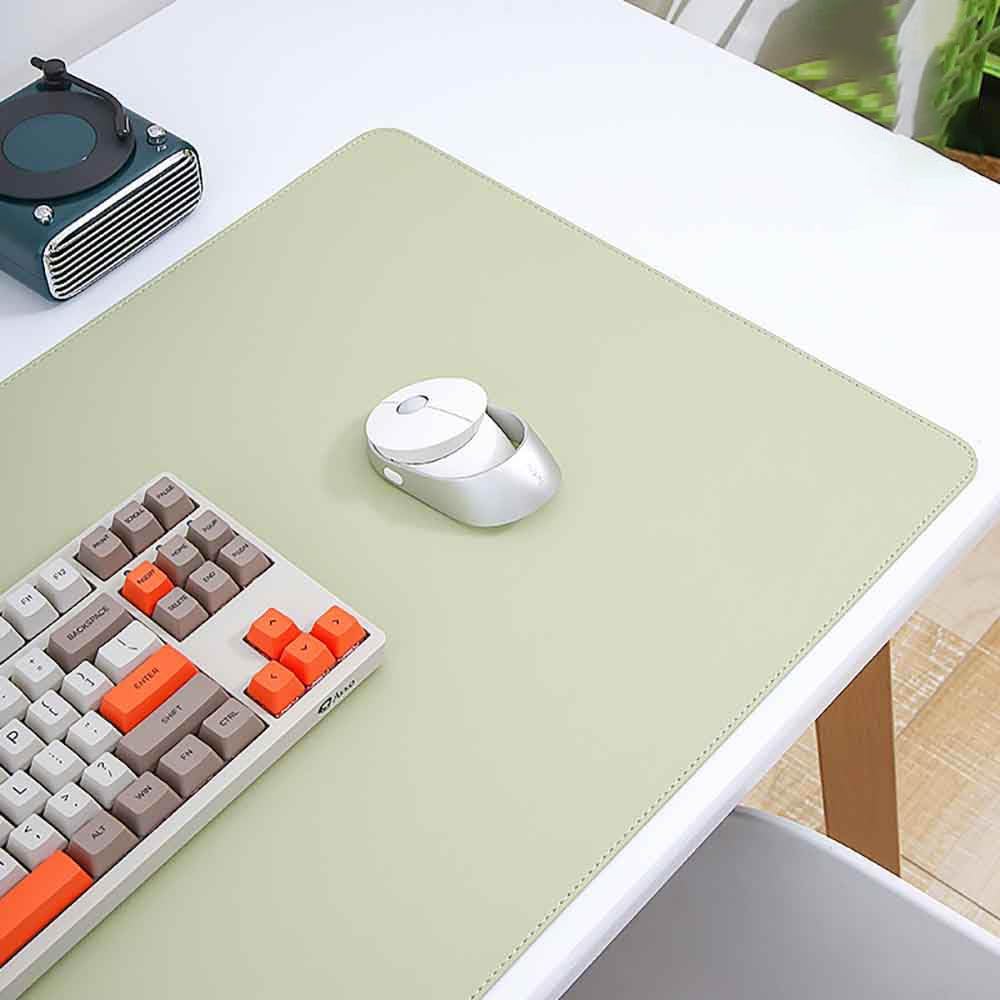 Mouse Pad Desk Mat Nonslip Rubber Base Waterproof Desk Blotter PU Leather Computer Mouse Pad (BlackGray,40x60 cm) - Image 15