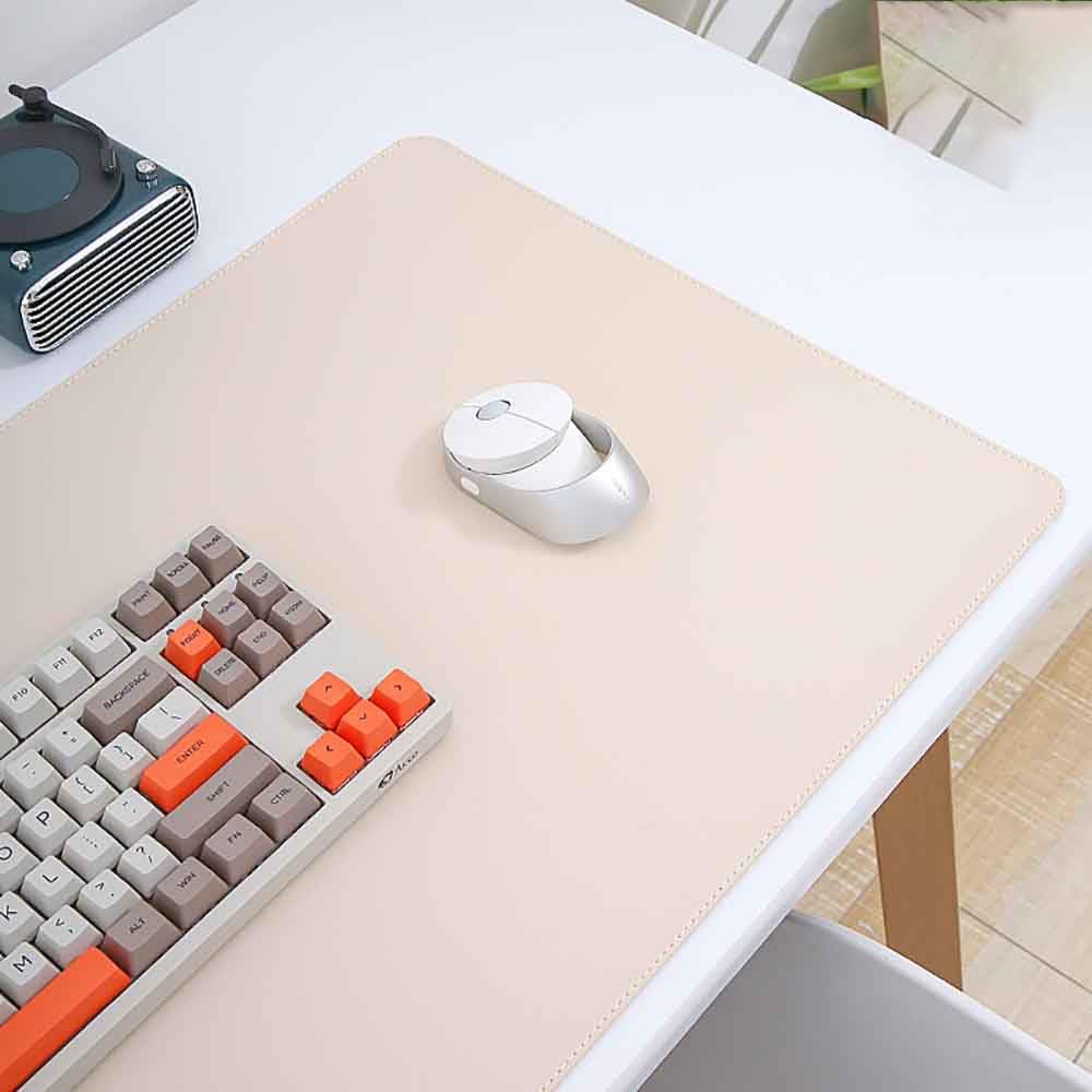 Mouse Pad Desk Mat Nonslip Rubber Base Waterproof Desk Blotter PU Leather Computer Mouse Pad (BlackGray,40x60 cm) - Image 16