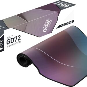 MSI Gaming XXL Ultra-Smooth Silk Low-Friction relective Surface Non-Slip Natural Rubber Base 3mm Thick Gaming Mouse Pad (Agility GD72 Gleam Edition)
