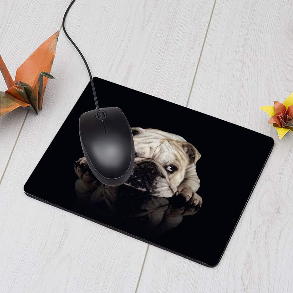 Nicokee Bulldog Gaming Mousepad Little Funny Dog Bulldog Mouse Pad Mouse Mat for Computer Desk Laptop Office 9.5 X 7.9 Inch Non-Slip Rubber - Image 4