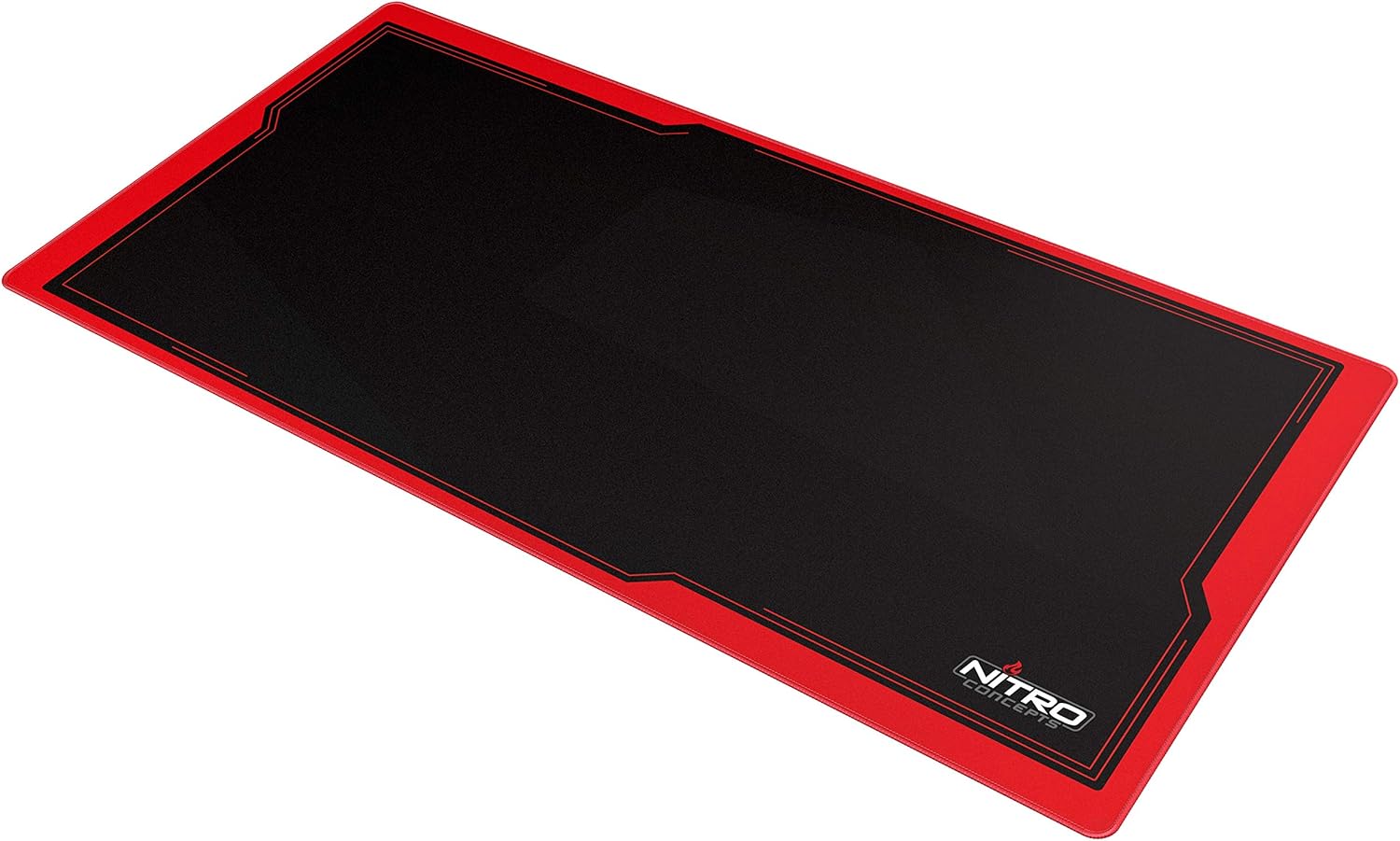 NITRO CONCEPTS DM12 Deskmat Desk Pad - Mouse Pad - 1200x600mm - Black\/Red - Image 3