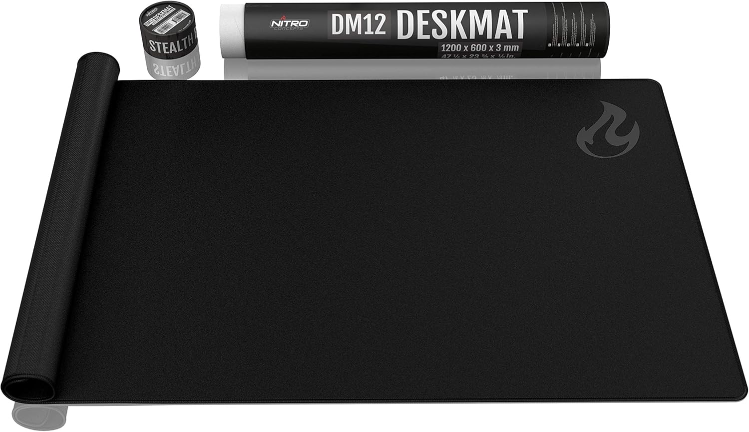 NITRO CONCEPTS DM12 Deskmat Desk Pad - Mouse Pad - 1200x600mm - Black\/Red - Image 9