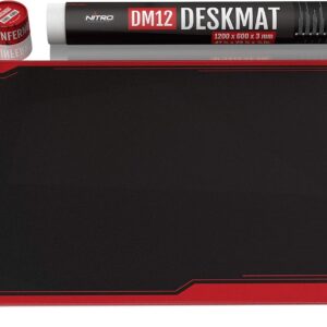 NITRO CONCEPTS DM12 Deskmat Desk Pad - Mouse Pad - 1200x600mm - Black\/Red