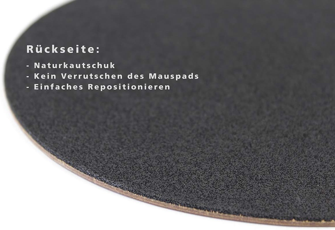 Pack & Smooch Leather Mouse Pad with Anti-Slip Natural Rubber Backside- Vegetable Tanned Leather Light Brown - Image 6