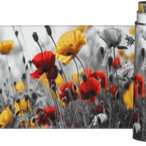 Poppies Mouse Pad Desk Pad, Mouse Pad Large Desk Mat with Stitched Edges, XXL Mousepad with Non-Slip Rubber Base, Computer Keyboard Pad Waterproof Gaming Mouse Pad Plants Desk Pad 62.9x31.5 Inch gq589