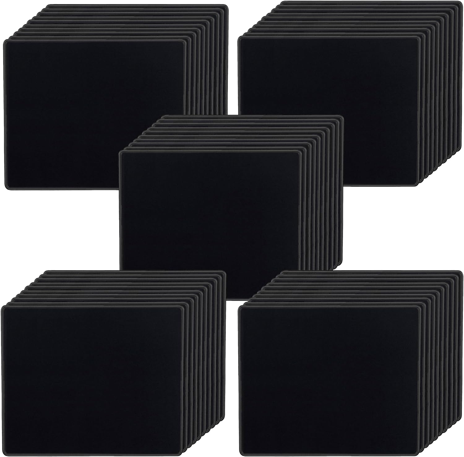 SaiTech IT 5 Pack 2mm Mouse Pad with Stitched Edges Non-Slip Rubber Base, Premium-Textured and Waterproof Mousepads Bulk, Mouse Pad for Computers, Laptop, Office & Home, 8.66 x 7.1 inch - Image 9