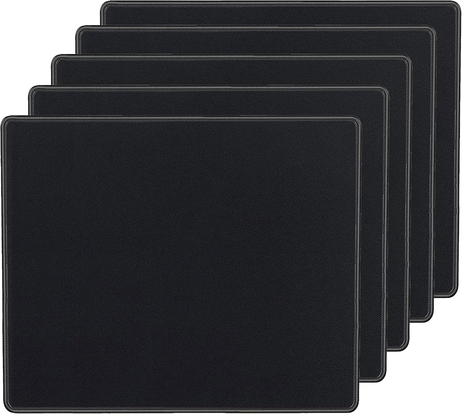 SaiTech IT 5 Pack 2mm Mouse Pad with Stitched Edges Non-Slip Rubber Base, Premium-Textured and Waterproof Mousepads Bulk, Mouse Pad for Computers, Laptop, Office & Home, 8.66 x 7.1 inch