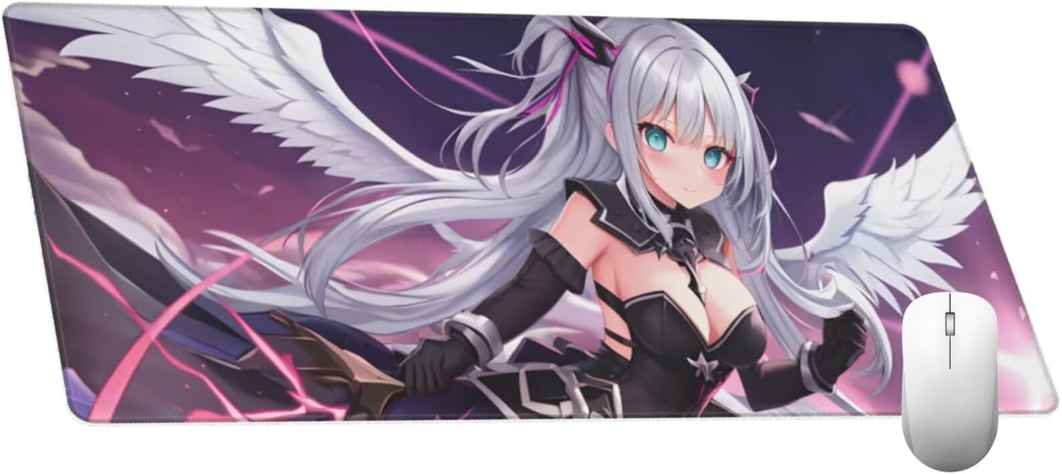 Sexy Mouse Pad Anime Desk Mat, Large Mouse Pad 47.2x23.6 inch, XXL Mousepad with Non-Slip Rubber Base, Waterproof Computer Keyboard Mat with Stitched Edges, Gaming Mousepad for Desk Office Decor Q698 - Image 4