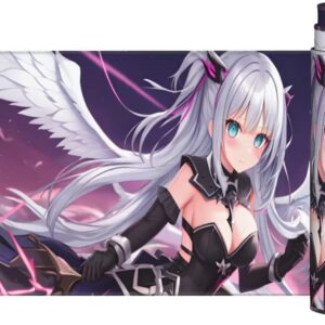 Sexy Mouse Pad Anime Desk Mat, Large Mouse Pad 47.2x23.6 inch, XXL Mousepad with Non-Slip Rubber Base, Waterproof Computer Keyboard Mat with Stitched Edges, Gaming Mousepad for Desk Office Decor Q698