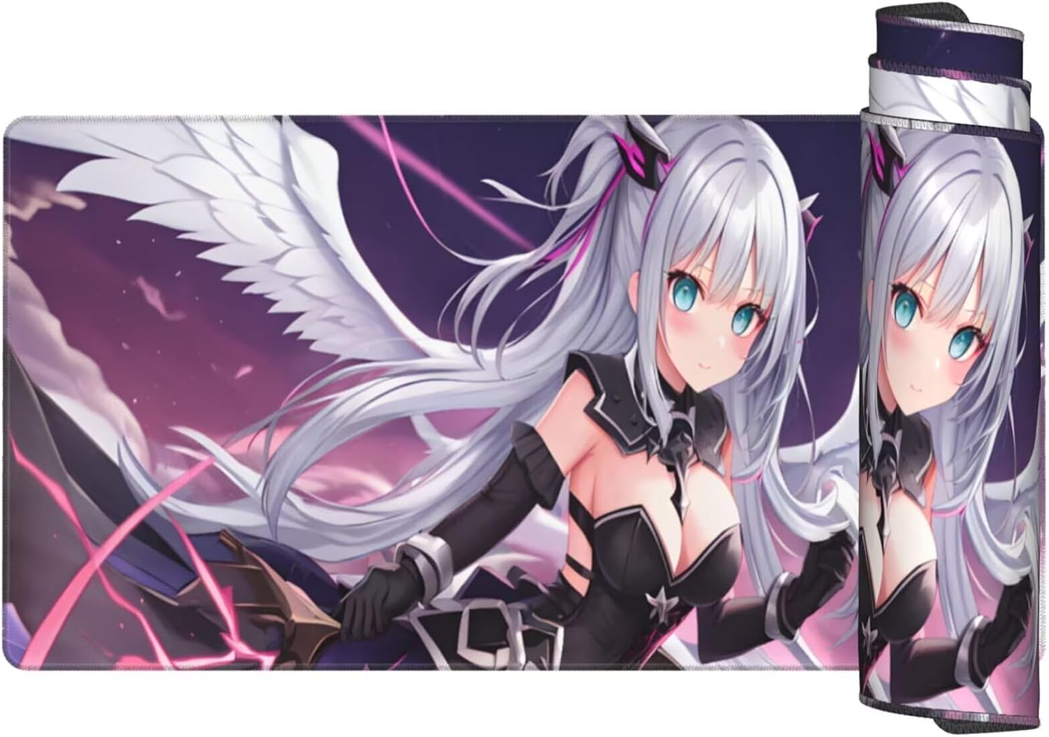 Sexy Mouse Pad Anime Desk Mat, Large Mouse Pad 47.2x23.6 inch, XXL Mousepad with Non-Slip Rubber Base, Waterproof Computer Keyboard Mat with Stitched Edges, Gaming Mousepad for Desk Office Decor Q698