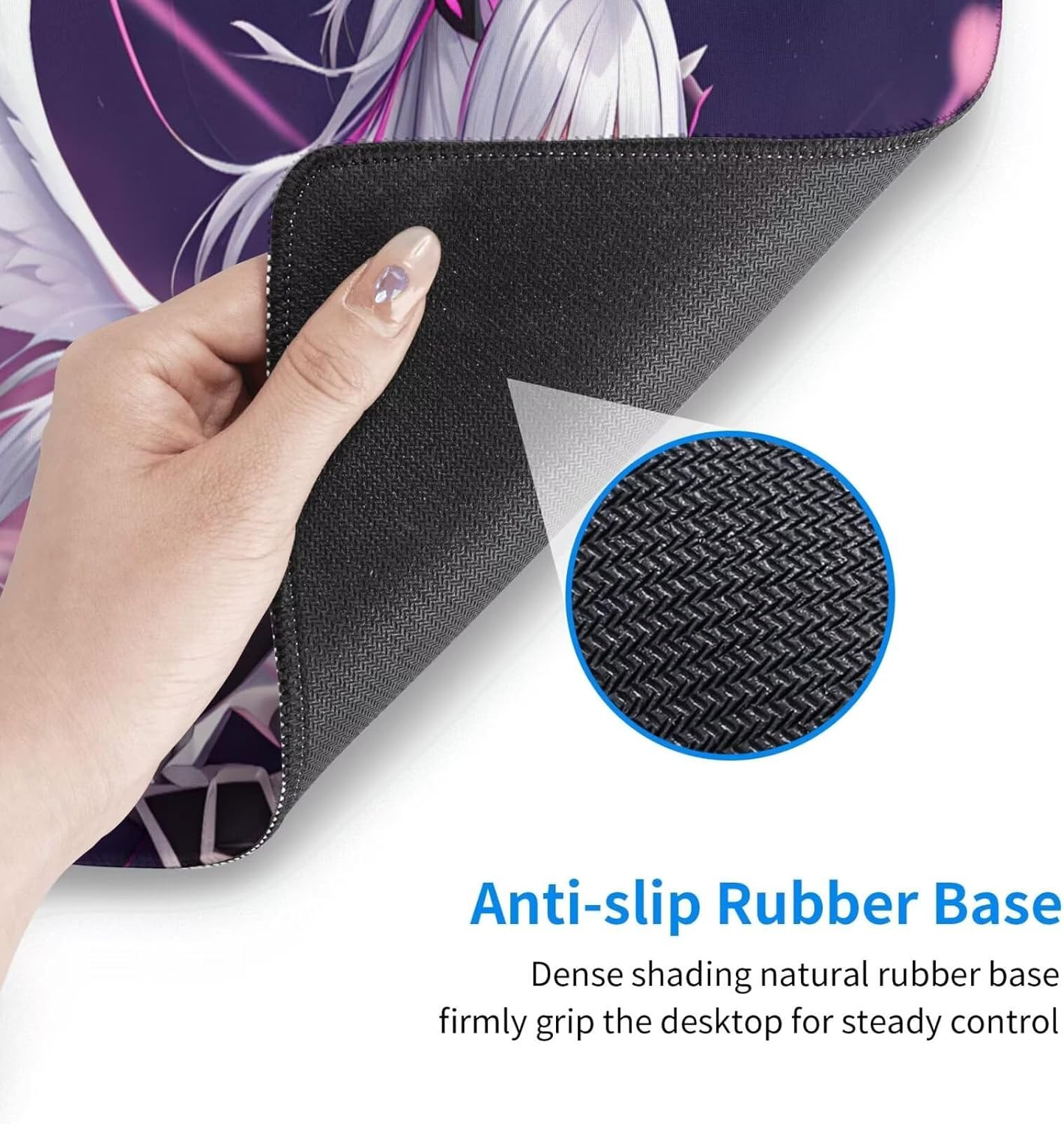 Sexy Mouse Pad Anime Desk Mat, Large Mouse Pad 47.2x23.6 inch, XXL Mousepad with Non-Slip Rubber Base, Waterproof Computer Keyboard Mat with Stitched Edges, Gaming Mousepad for Desk Office Decor Q698 - Image 7