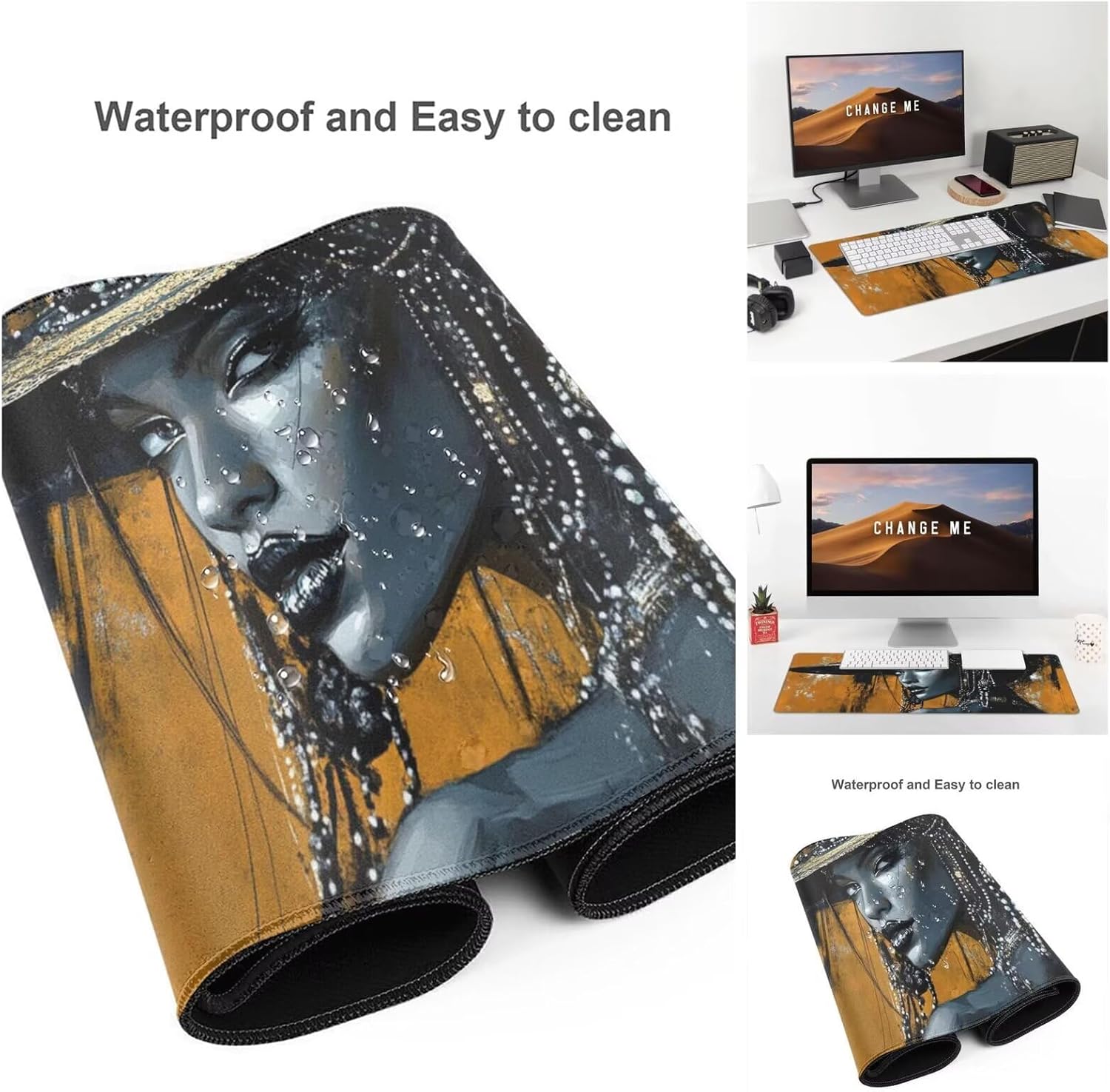 Sexy Mouse Pad Woman Desk Mat, Large Mouse Pad 39.4x19.7 inch, XXL Mousepad with Non-Slip Rubber Base, Waterproof Computer Keyboard Mat with Stitched Edges, Gaming Mousepad for Desk Office Decor Q692 - Image 6