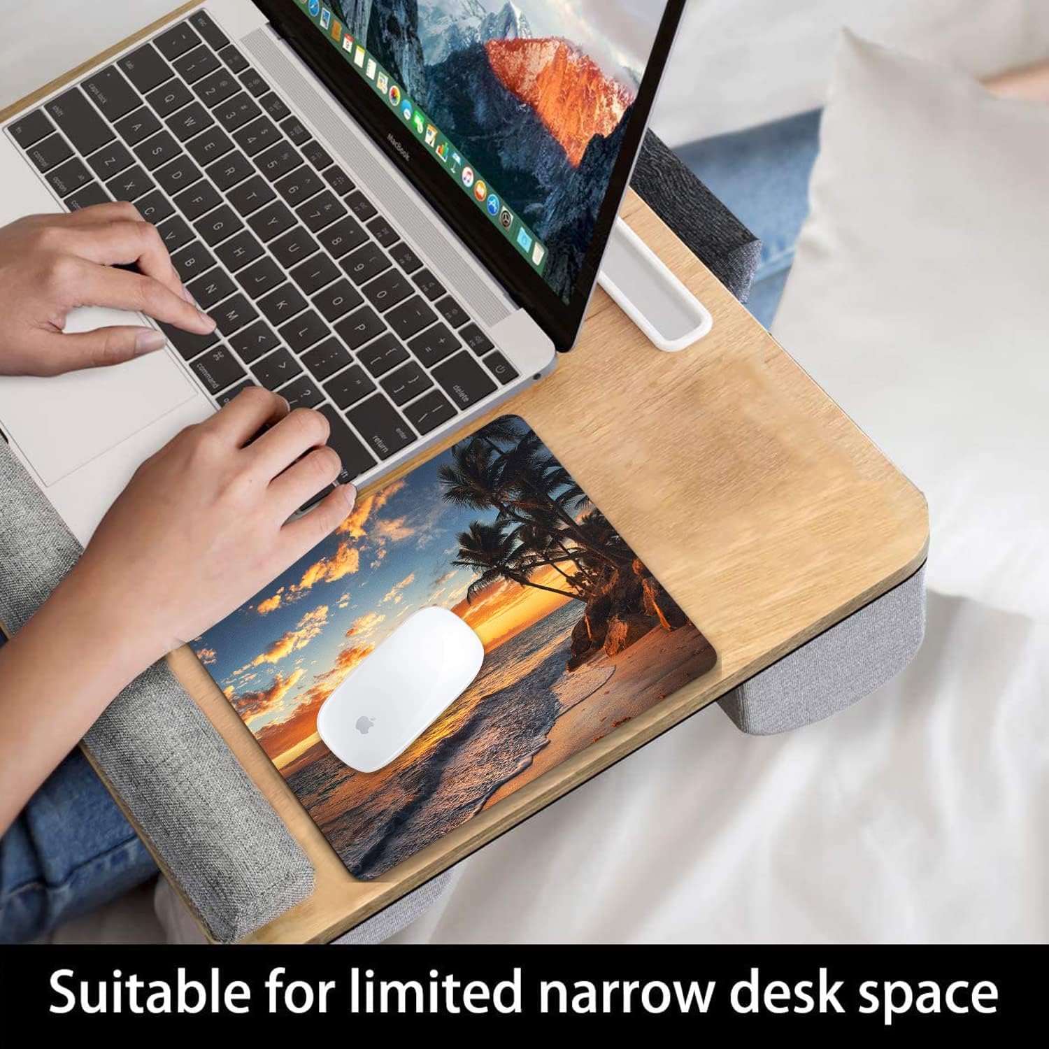 SHALYSONG Sunset Beach Mouse pad with Tropical Ocean Landscape and Non-Slip Rubber Base Design for Personalized Women's Office Desktop Decoration Accessories 9.5x7.9 inch - Image 6