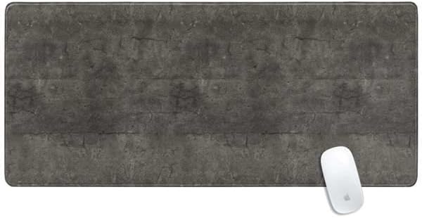 Skinit Extra Large Gaming Mouse Pad - Dark Iron Grey Concrete Design with Stitched Edges, Waterproof, Non-Slip Rubber Base, Desk Mat for Keyboard & Mouse, 35.75" x 15.4" inches