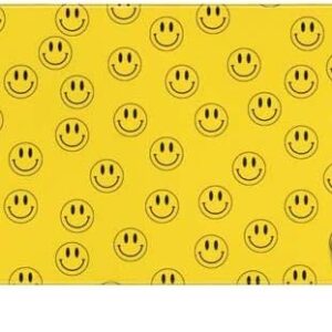 Skinit Extra Large Gaming Mouse Pad - Happy Face Pattern Design with Stitched Edges, Waterproof, Non-Slip Rubber Base, Desk Mat for Keyboard & Mouse, 35.75" x 15.4" inches