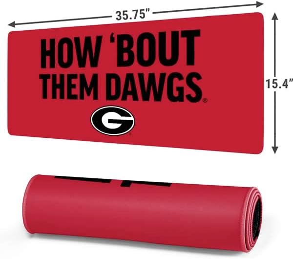 Skinit Extra Large Gaming Mouse Pad - Officially Licensed How Bout Them Dawgs Design with Stitched Edges, Waterproof, Non-Slip Rubber Base, Desk Mat for Keyboard & Mouse, 35.75" x 15.4" inches - Image 2