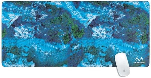 Skinit Extra Large Gaming Mouse Pad - Officially Licensed Xtreme Blue Camo Design with Stitched Edges, Waterproof, Non-Slip Rubber Base, Desk Mat for Keyboard & Mouse, 35.75" x 15.4" inches