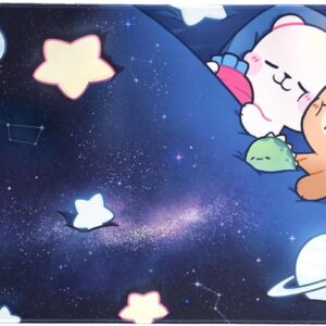 Starry Dream Desk Mat Authentic Milkmochabear Merchandise Cute Extra Large Gaming Mouse Pad with Non-Slip Rubber Base for Computer Keyboard Laptop, Home Office Accessories (35.5" x 15.7")