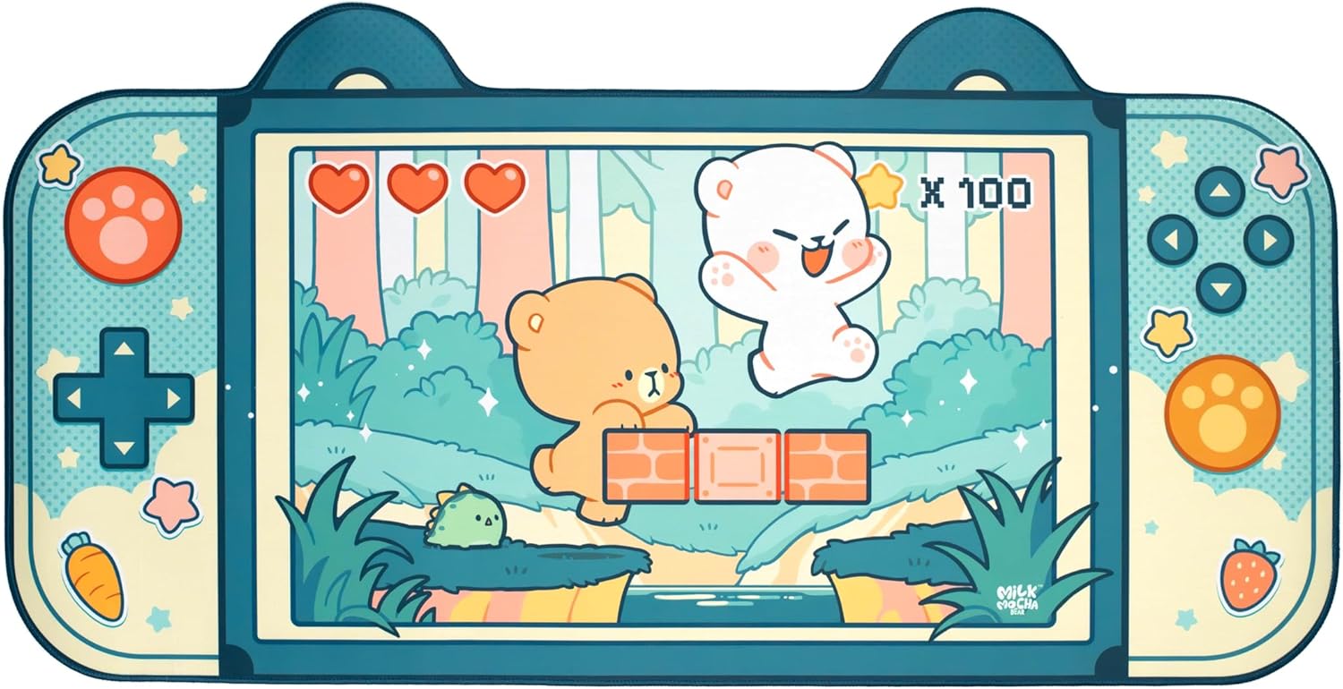 Starry Dream Desk Mat Authentic Milkmochabear Merchandise Cute Extra Large Gaming Mouse Pad with Non-Slip Rubber Base for Computer Keyboard Laptop, Home Office Accessories (35.5" x 15.7") - Image 5