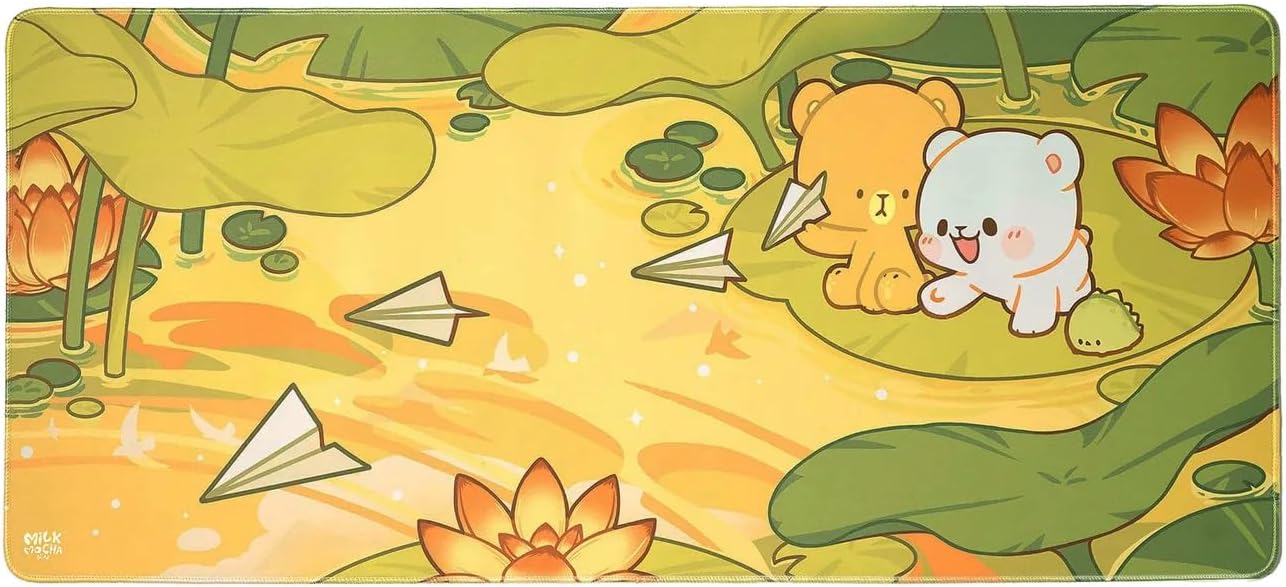 Starry Dream Desk Mat Authentic Milkmochabear Merchandise Cute Extra Large Gaming Mouse Pad with Non-Slip Rubber Base for Computer Keyboard Laptop, Home Office Accessories (35.5" x 15.7") - Image 6