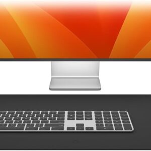 Twelve South Sustainable Leather Large Desk Pad - Desk Mat for Computer, Mouse Traction Surface, Desk Protector, Large Mouse Pad, Moisture and Heat Resistant, Non-Slip Desk Pad, Spill Resistant, Black