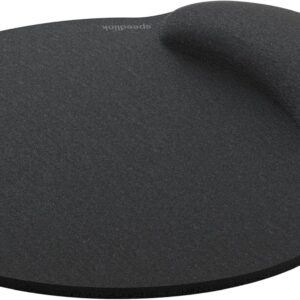 VELLU Memory Foam Mousepad - Ergonomic Mouse Mat with Memory Foam Palm Rest, Wrist Rest, Wrist Pad for Computer, PC, Notebook, Laptop, Non-Slip, Black