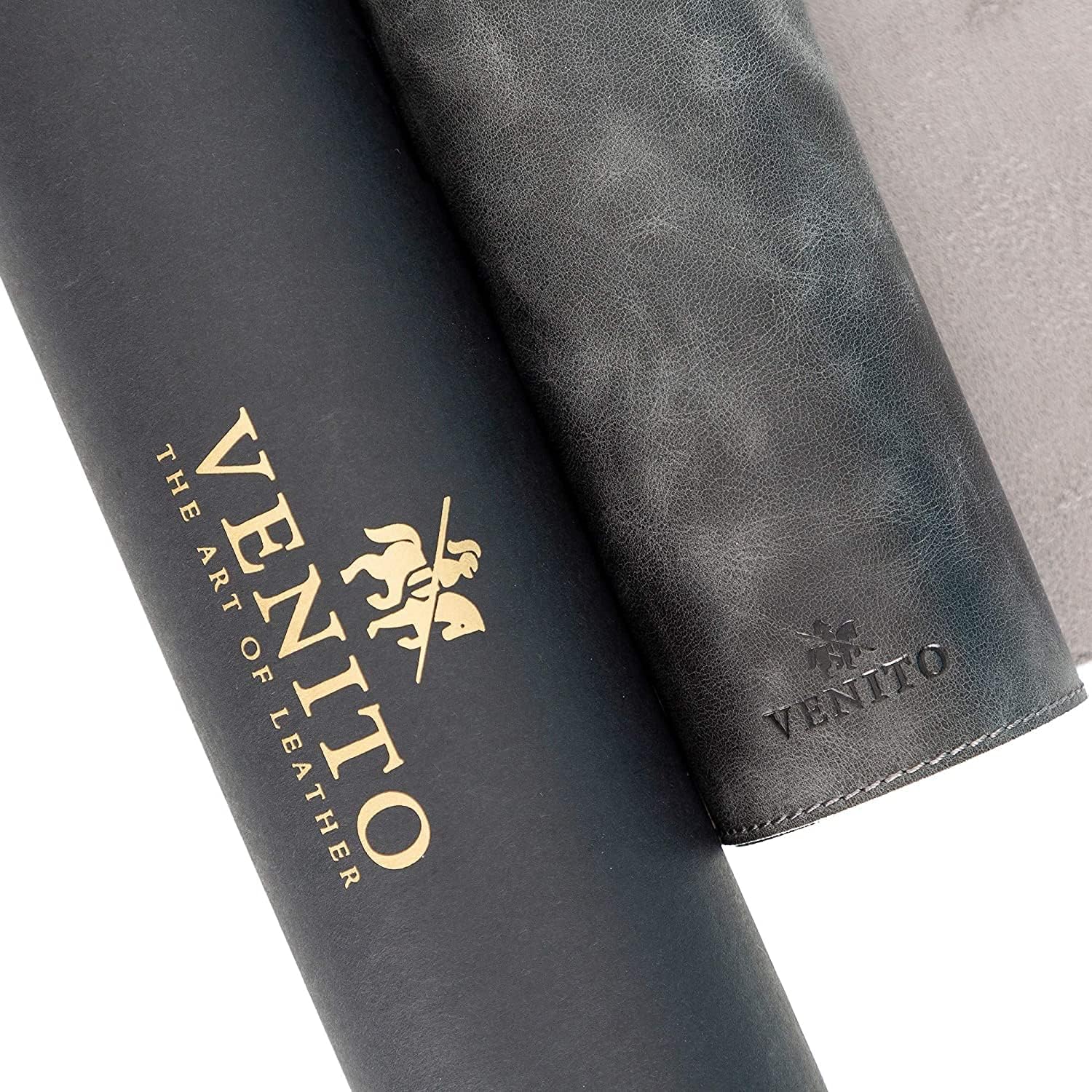 Venito Premium Leather Desk Pad Mat (31.5 X 14.6 inch) - Medium Desk Mat for Keyboard and Mouse Home Office Accessories (Faded Gray) - Image 6