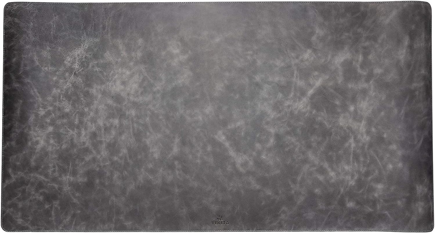 Venito Premium Leather Desk Pad Mat (31.5 X 14.6 inch) - Medium Desk Mat for Keyboard and Mouse Home Office Accessories (Faded Gray) - Image 7