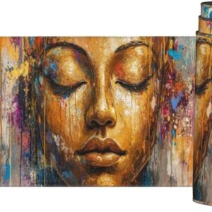 Vintage Mouse Pad Desk Pad, Mouse Pad Large Desk Mat with Stitched Edges, XXL Mousepad with Non-Slip Rubber Base, Computer Keyboard Pad Waterproof Gaming Mouse Pad Buddha Desk Pad 47.2x23.6 Inch gq279