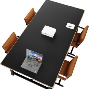 Vyaaa 78.7"x39.3" PU Leather Large Desk Mat (Black) - XXL Extended Mouse pad, Office Desk Protector, Non-Slip Computer Desk pad for Office, Gaming, Home