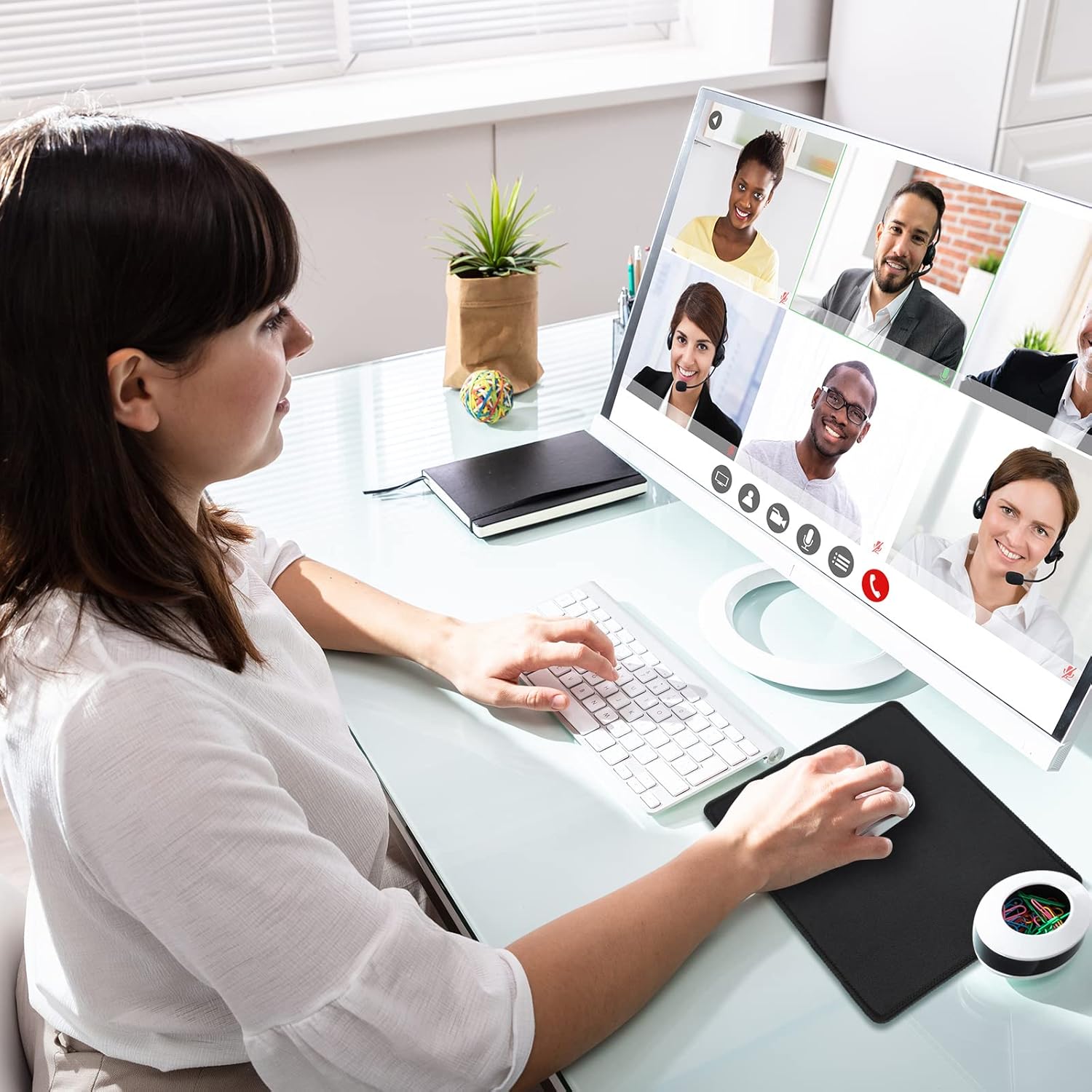 Xuhal 100 Pack Mouse Pad with Stitched Brims Black Mouse Pad 2mm Non Slip Waterproof Computers Mousepads Bulk with Rubber Base Gaming Mouse Pads for Desk Laptop Office Home 7.09 x 8.66 x 0.08 Inches - Image 7