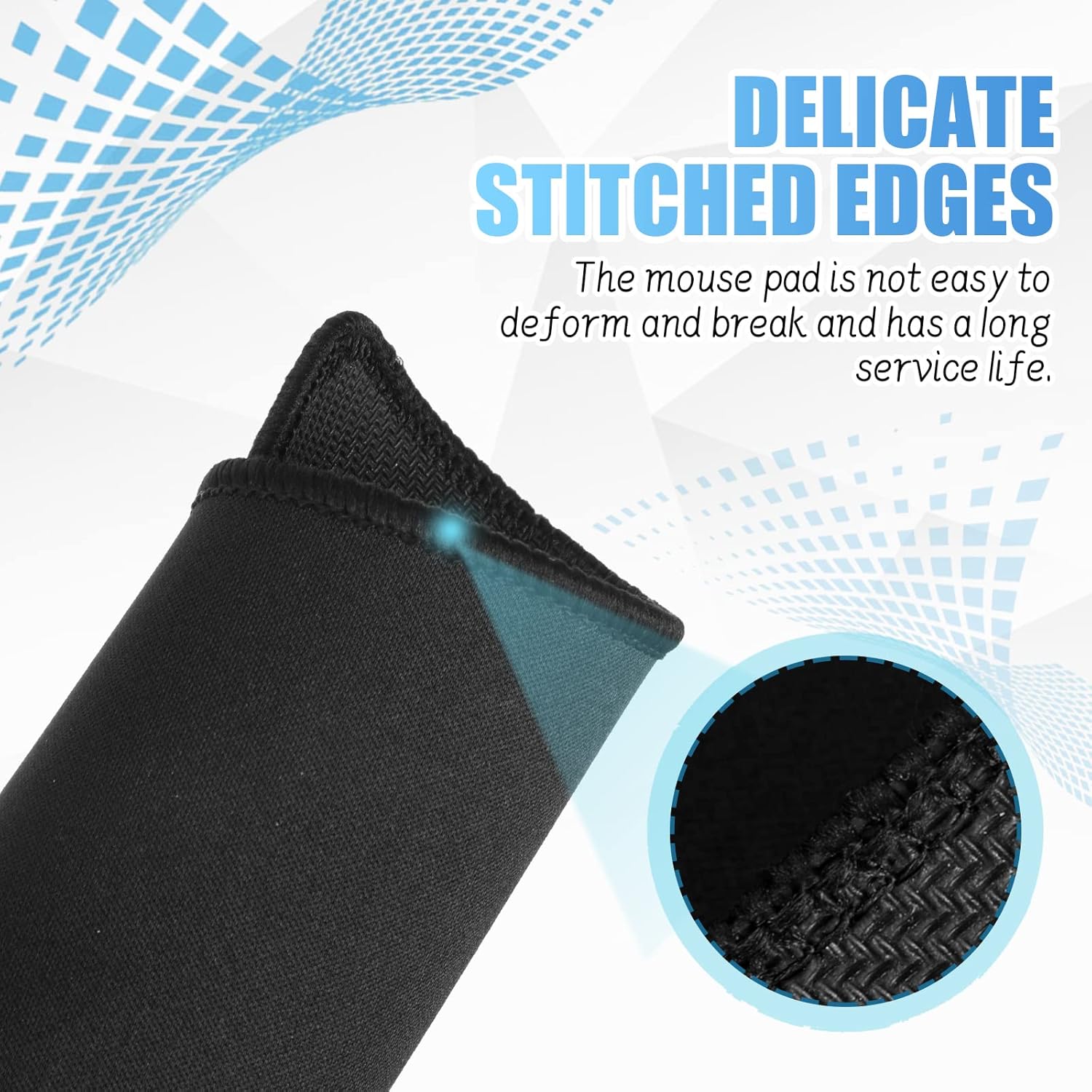 Xuhal 100 Pack Mouse Pad with Stitched Brims Black Mouse Pad 2mm Non Slip Waterproof Computers Mousepads Bulk with Rubber Base Gaming Mouse Pads for Desk Laptop Office Home 7.09 x 8.66 x 0.08 Inches - Image 4