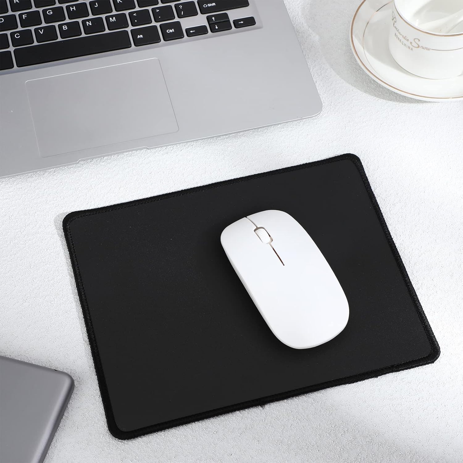 Xuhal 100 Pack Mouse Pad with Stitched Brims Black Mouse Pad 2mm Non Slip Waterproof Computers Mousepads Bulk with Rubber Base Gaming Mouse Pads for Desk Laptop Office Home 7.09 x 8.66 x 0.08 Inches - Image 6