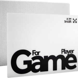 yiodelu Tempered Glass Gaming Mouse Pad Ultra-Thin Desk Mat Anti-Scratch Wear-Resistant 450 * 400 * 1.8mm Large Pixel-Perfect Tracking\u200B Ultra-Smooth Micro-Etched Surface Anti-Slip Silicone Base(White)