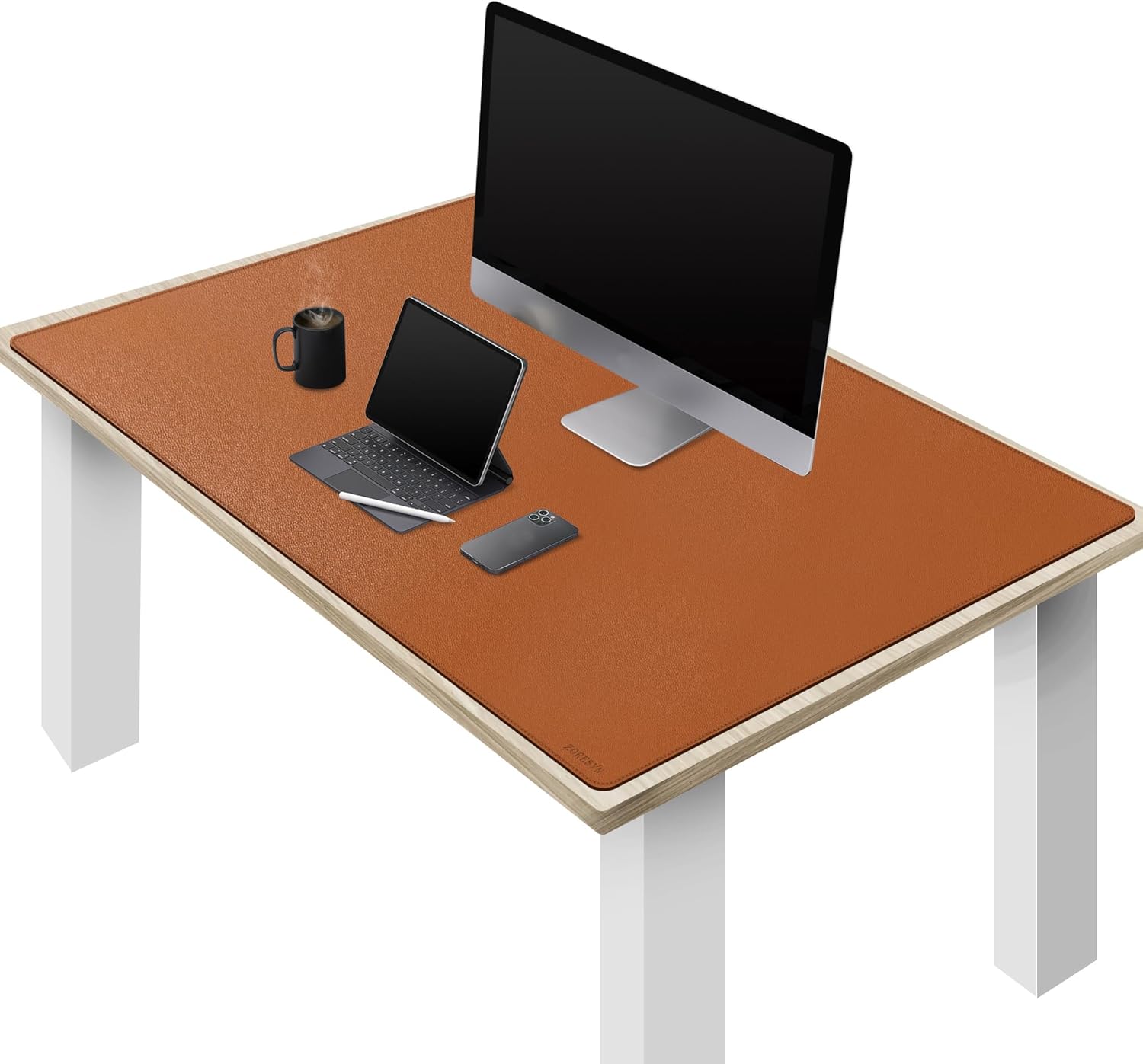 ZORESYN Conference Desk Mat Black (70.87" x 31.5") - PU Leather Large Mouse pad for Keyboard, Desk Mat with Nonslip Base and Waterproof Desktop Writing Pad Mouse Mat - Image 35