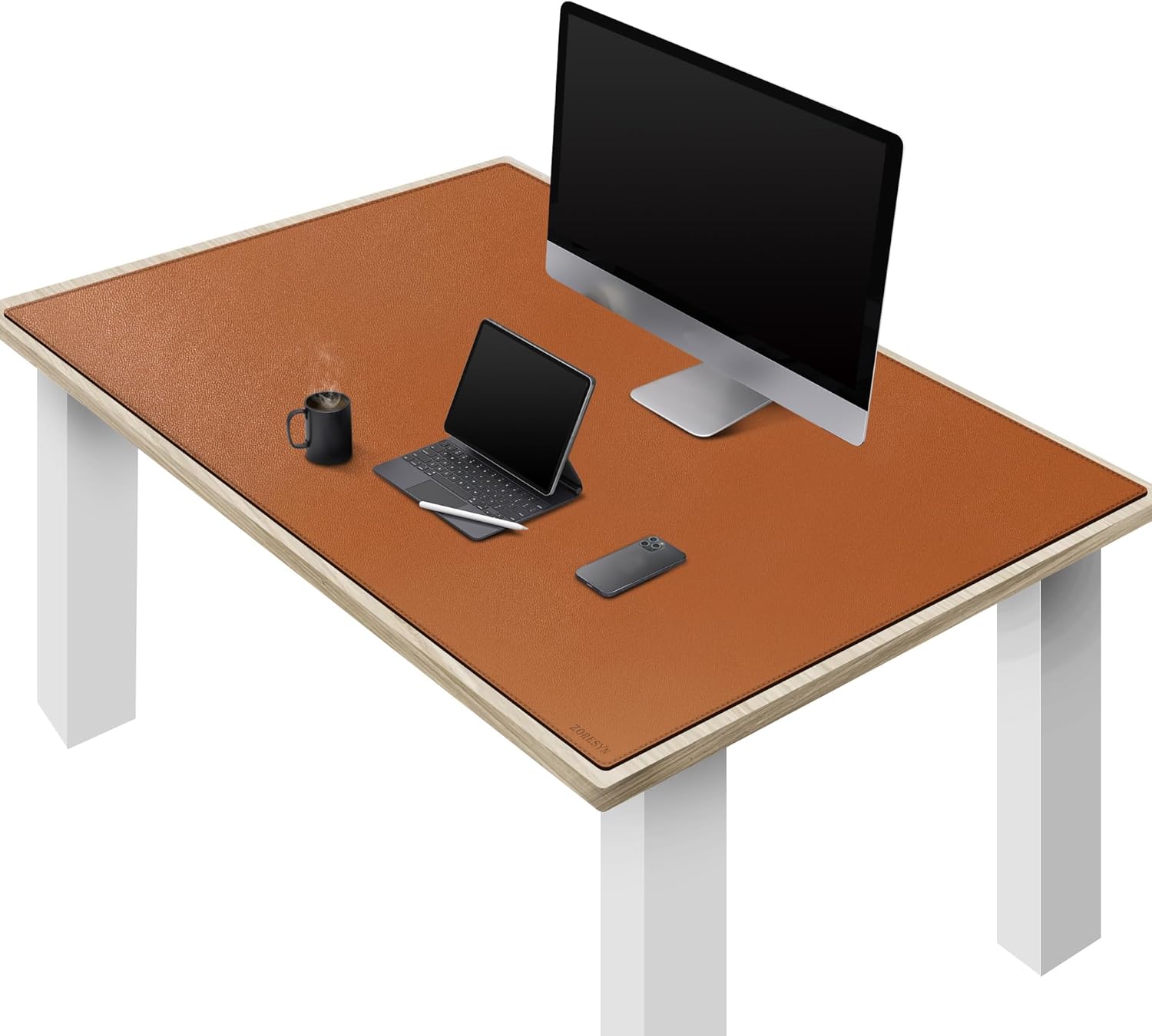 ZORESYN Conference Desk Mat Black (70.87" x 31.5") - PU Leather Large Mouse pad for Keyboard, Desk Mat with Nonslip Base and Waterproof Desktop Writing Pad Mouse Mat - Image 36