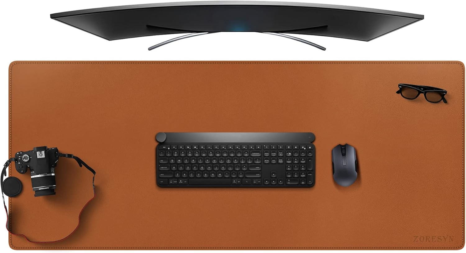 ZORESYN Conference Desk Mat Black (70.87" x 31.5") - PU Leather Large Mouse pad for Keyboard, Desk Mat with Nonslip Base and Waterproof Desktop Writing Pad Mouse Mat - Image 17