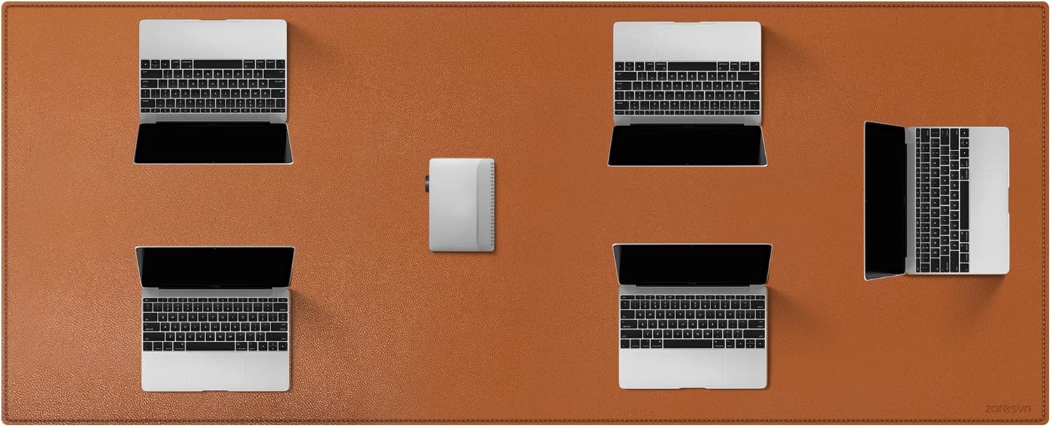 ZORESYN Conference Desk Mat Black (70.87" x 31.5") - PU Leather Large Mouse pad for Keyboard, Desk Mat with Nonslip Base and Waterproof Desktop Writing Pad Mouse Mat - Image 38