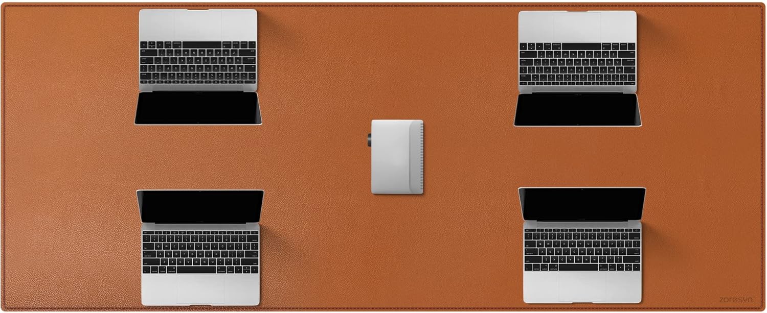 ZORESYN Conference Desk Mat Black (70.87" x 31.5") - PU Leather Large Mouse pad for Keyboard, Desk Mat with Nonslip Base and Waterproof Desktop Writing Pad Mouse Mat - Image 9