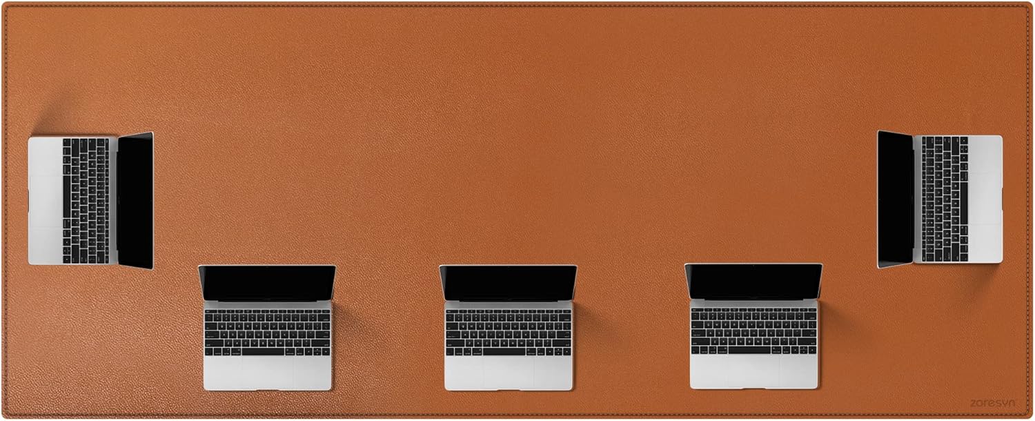 ZORESYN Conference Desk Mat Black (70.87" x 31.5") - PU Leather Large Mouse pad for Keyboard, Desk Mat with Nonslip Base and Waterproof Desktop Writing Pad Mouse Mat - Image 52