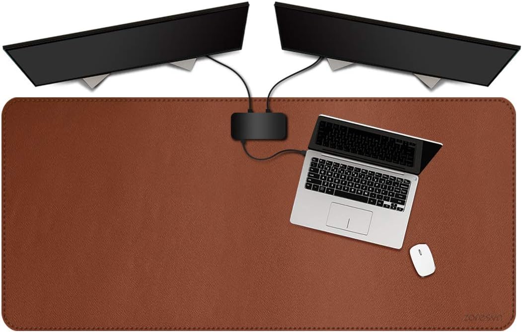 ZORESYN Conference Desk Mat Black (70.87" x 31.5") - PU Leather Large Mouse pad for Keyboard, Desk Mat with Nonslip Base and Waterproof Desktop Writing Pad Mouse Mat - Image 20