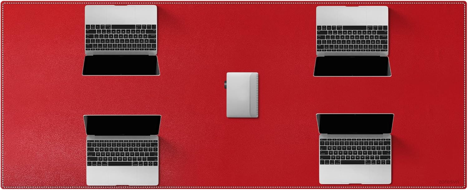 ZORESYN Conference Desk Mat Black (70.87" x 31.5") - PU Leather Large Mouse pad for Keyboard, Desk Mat with Nonslip Base and Waterproof Desktop Writing Pad Mouse Mat - Image 45